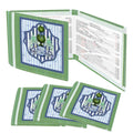 Chinoiserie Staffordshire Dogs Green Blue Striped 4 Mahjong Card Holder with Line Finder