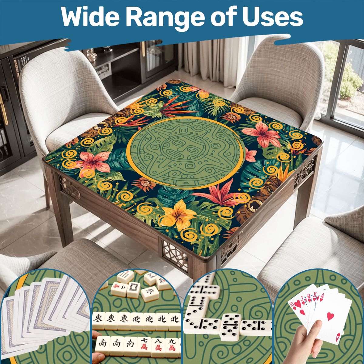 Tiki Time Infusion Tropical Mahjong Mat