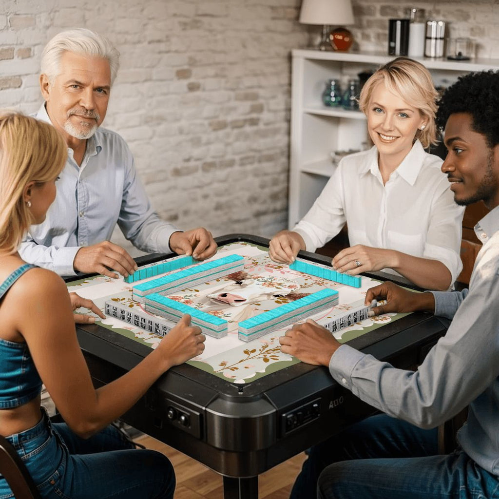 Laugh Until The Cows Come Home Floral Preppy Mahjong Mat