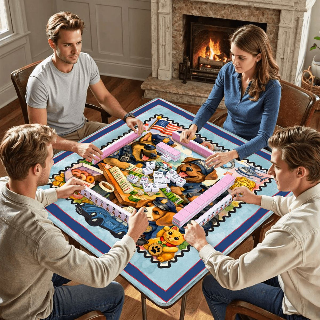 Paw Po Patrol Police Dogs Mahjong Mat