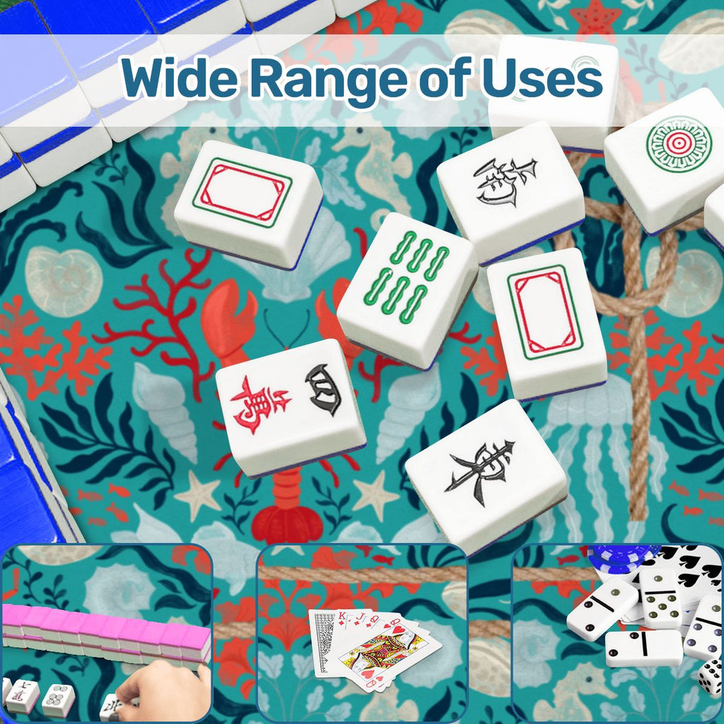 New England Nautical Scalloped Mahjong Mat
