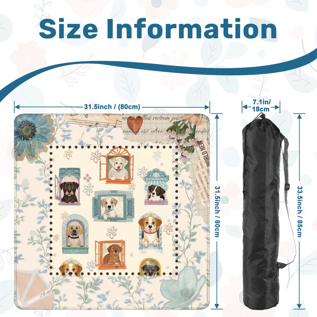 Who Let The Dogs Out Whimsical Dog Mahjong Mat