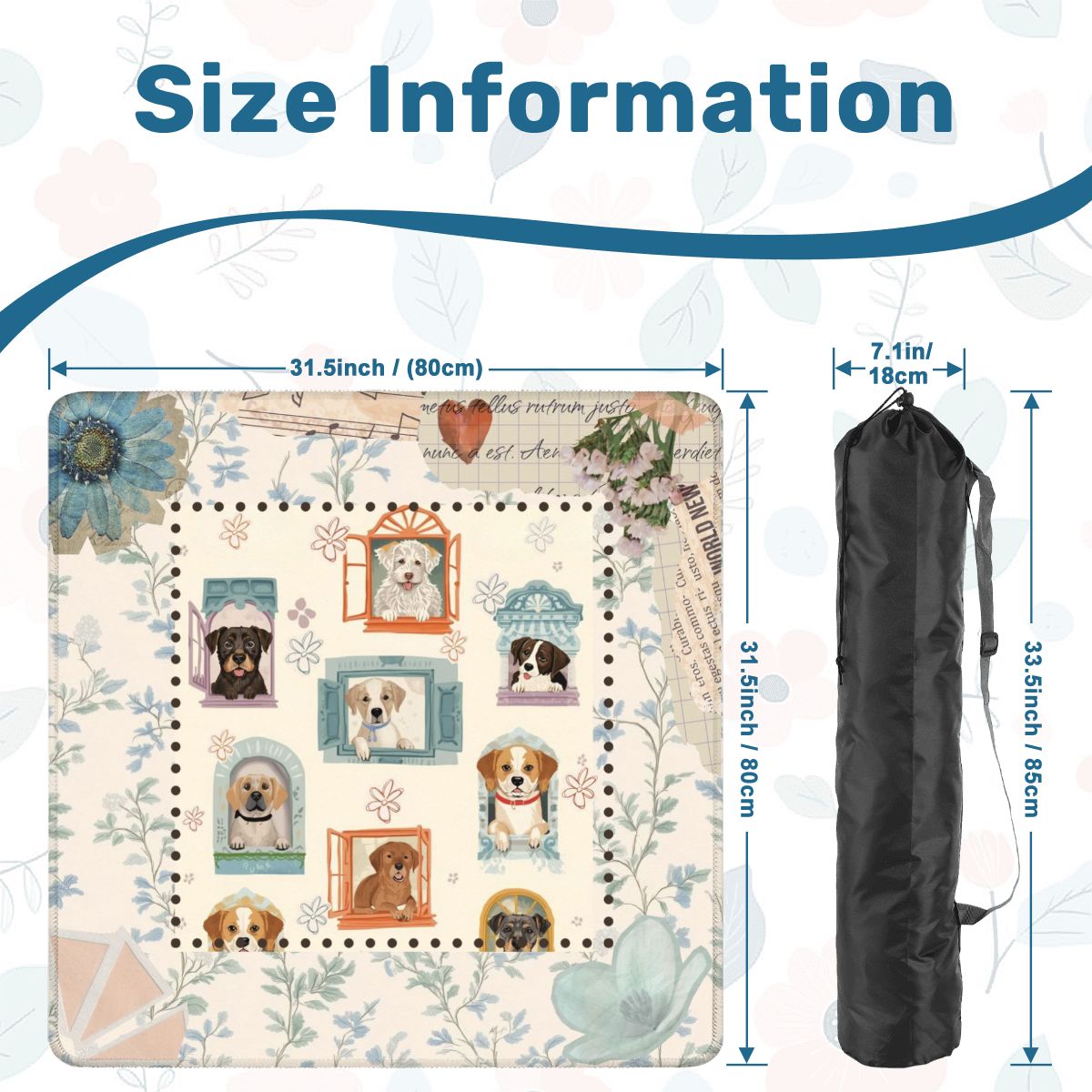 Who Let The Dogs Out Whimsical Dog Mahjong Mat