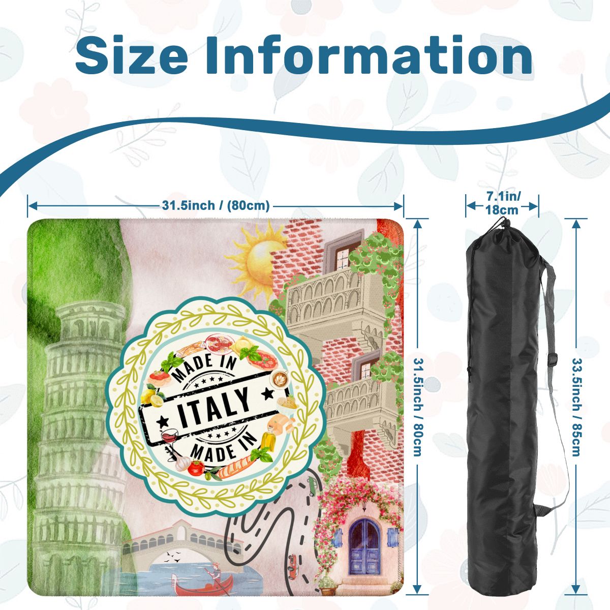 Italian Foodie Mahjong Mat, Tour Of Italy