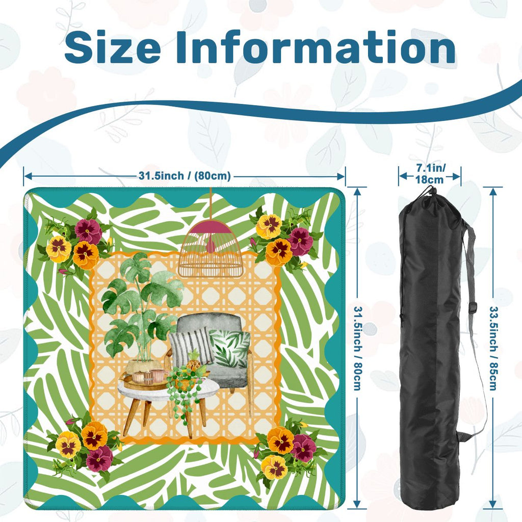 Houseplants And Critters Mahjong Mat