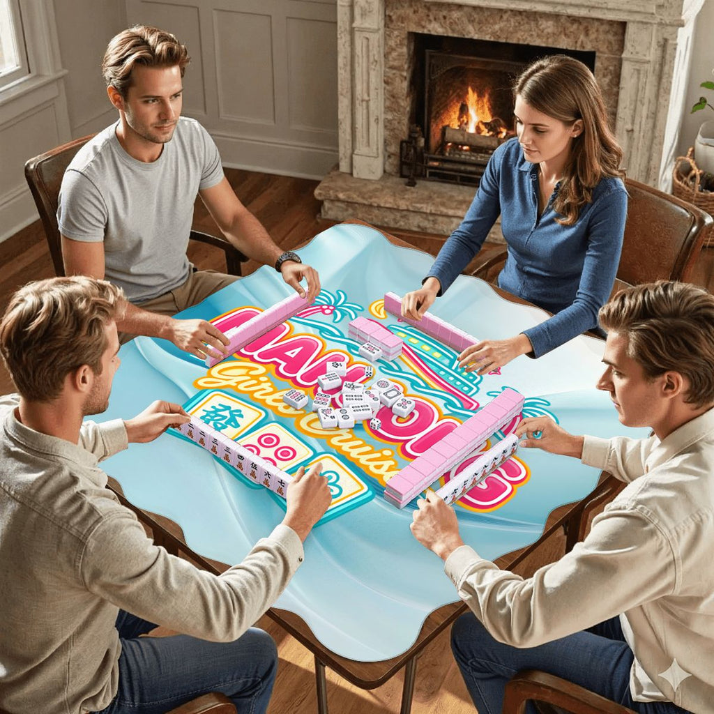 Mahjong Girls Cruise, Scalloped Mahjong Mat