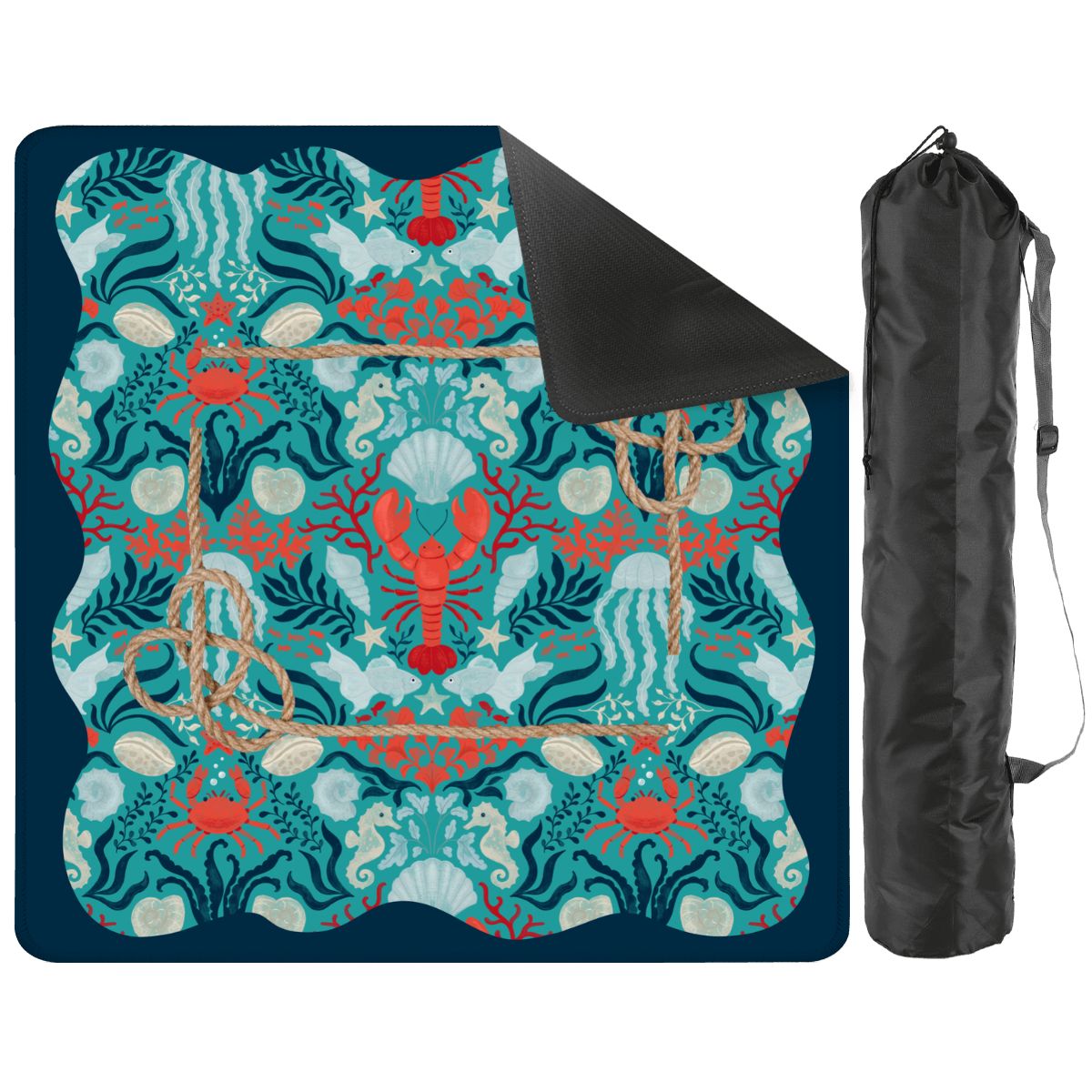 Nautical Nellie Sea Of Life Whimsical Mahjong Mat