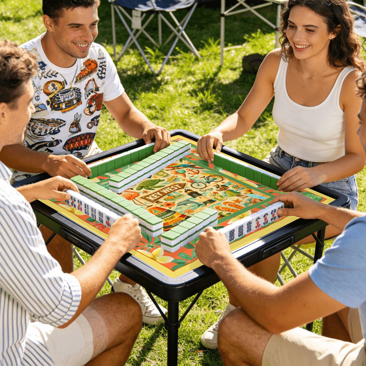 The Florida Keys Mini Travel Mahjong Mat