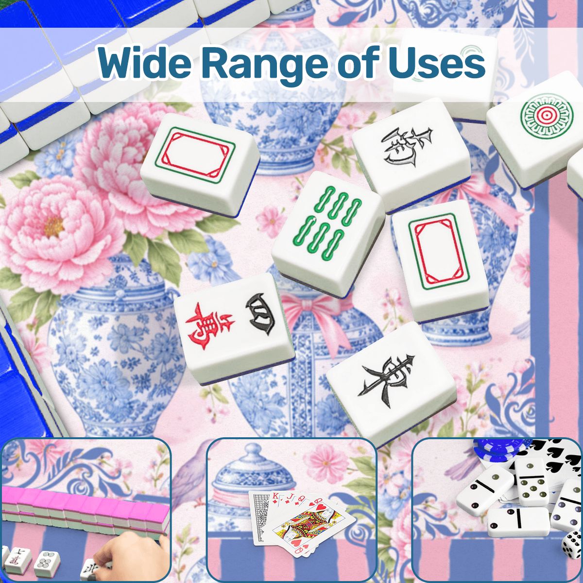 The Ginger Jar Garden Chinoiserie Preppy Mahjong Mat