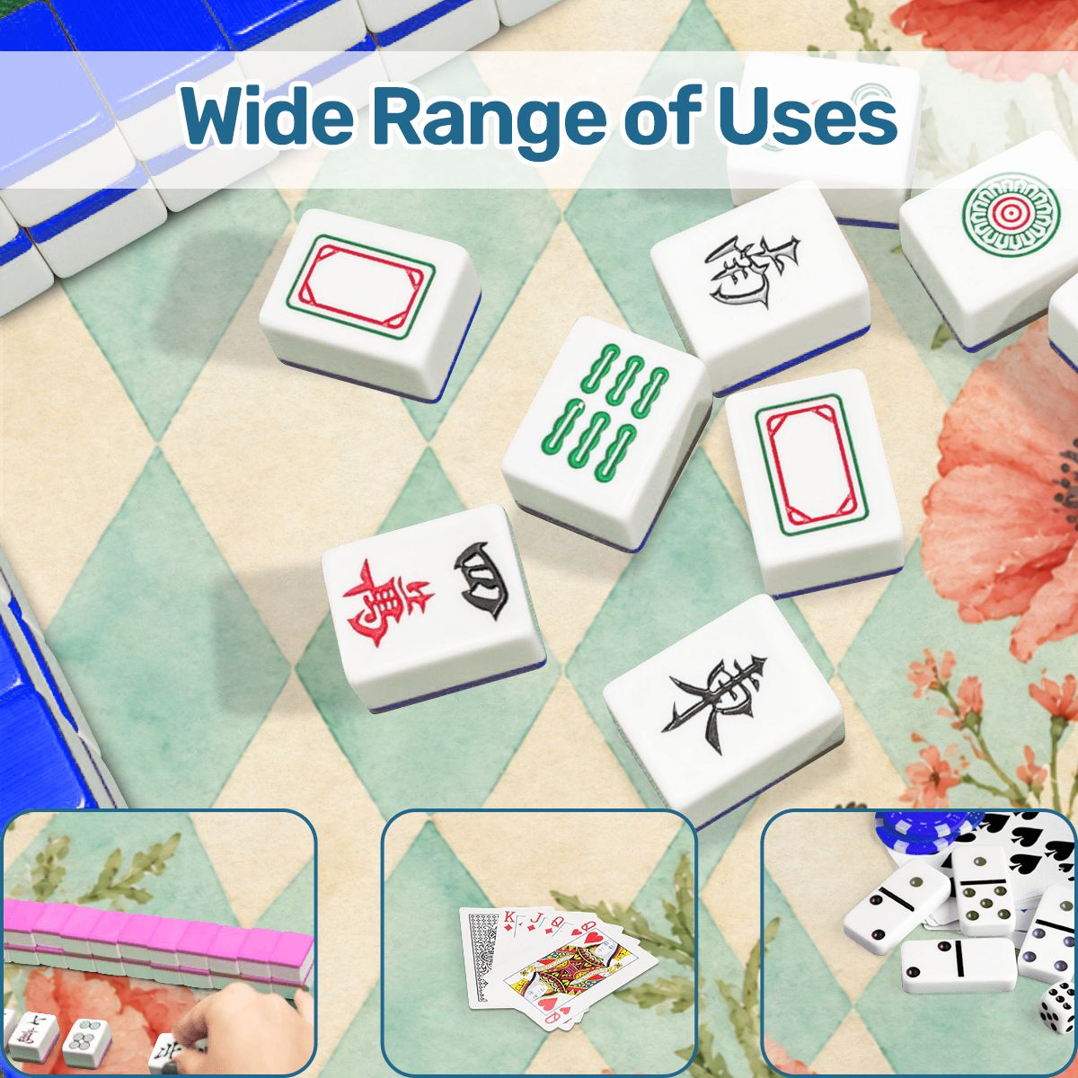 Harlequin Romance Poppy Play Round Mahjong Mat