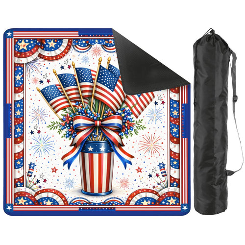 American Pie USA Patriotic Mahjong Mat
