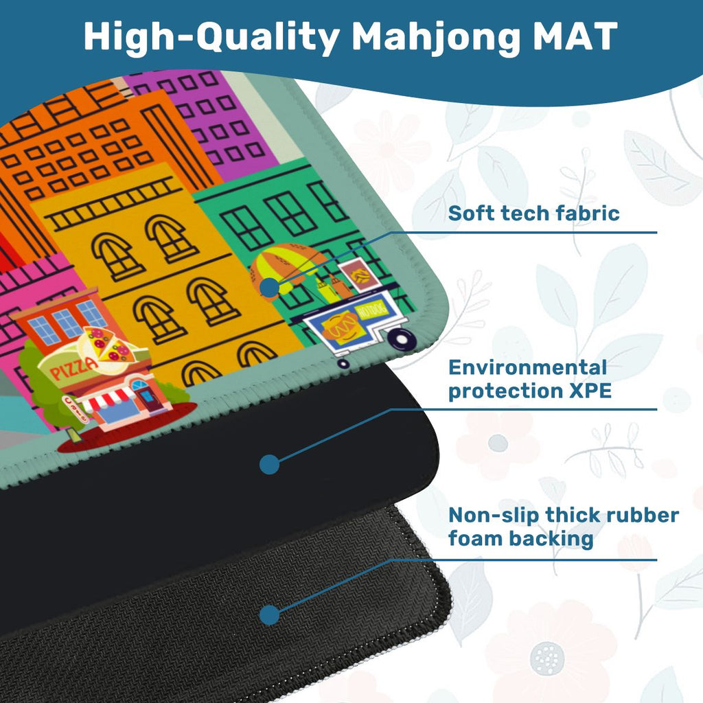 NYC On Broadway New York Cityscape Mahjong Mat