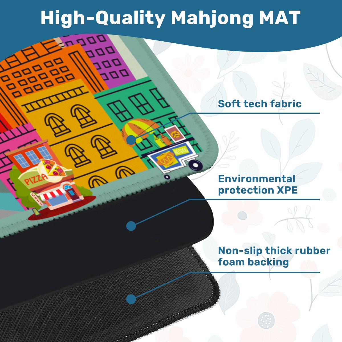 NYC On Broadway New York Cityscape Mahjong Mat