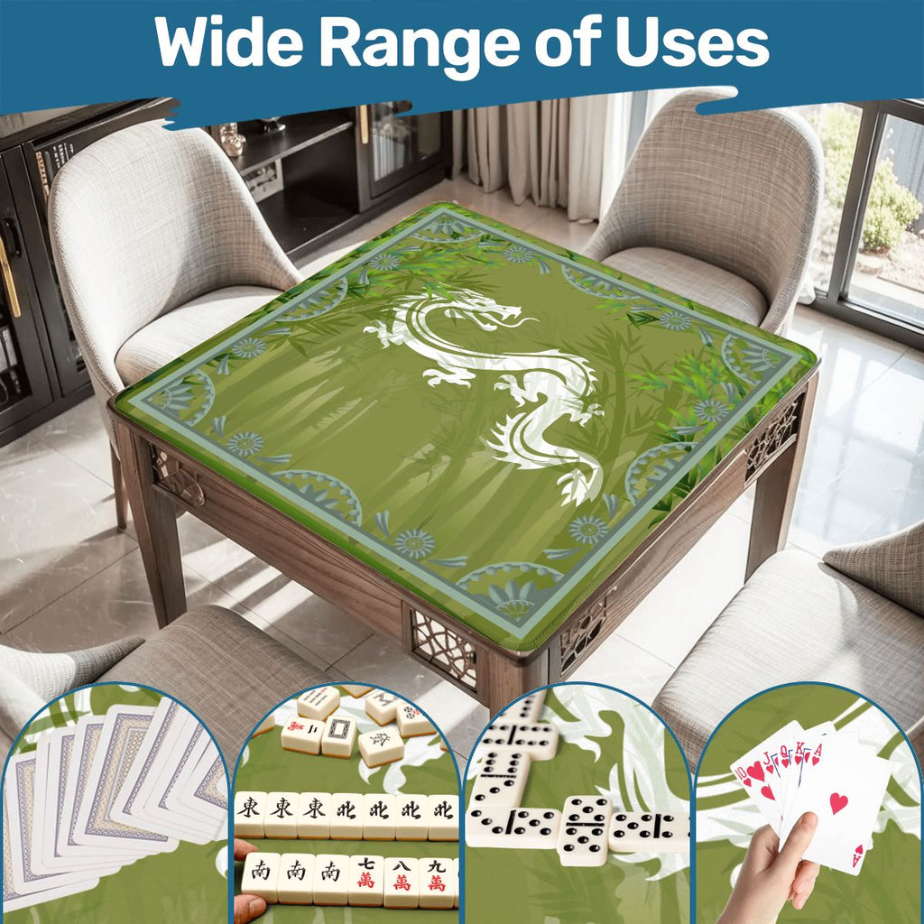 Eye Of The Dragon Bamboo Pattern Green Mahjong Mat