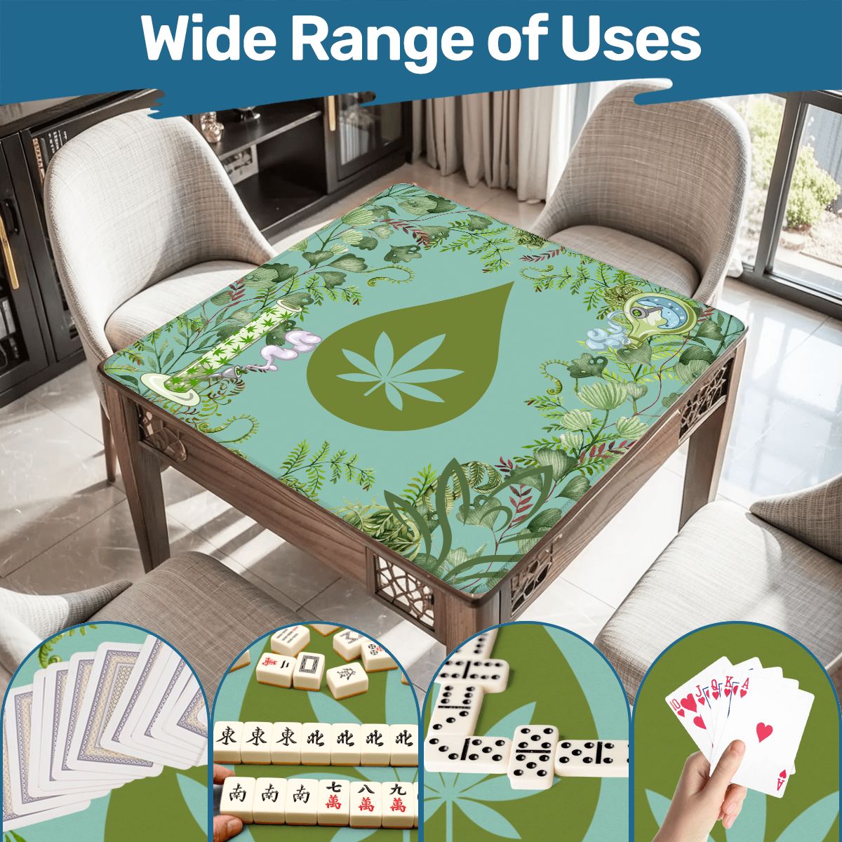 Kongs Bongs And Winds Cannabis Mahjong Mat