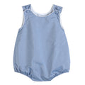 Basic Blue Denim Style Bubble Romper