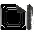 Plain And Simple Minimalist Black Mahjong Mat