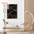 Boho Floor Lamp - Modern Abstract Design in Pale Pink, Blue, and Beige for Bohemian Home Decor