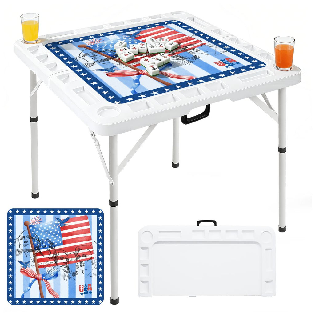 Portable Travel All Americana Mahjong Mat And Foldable Mahjong Table