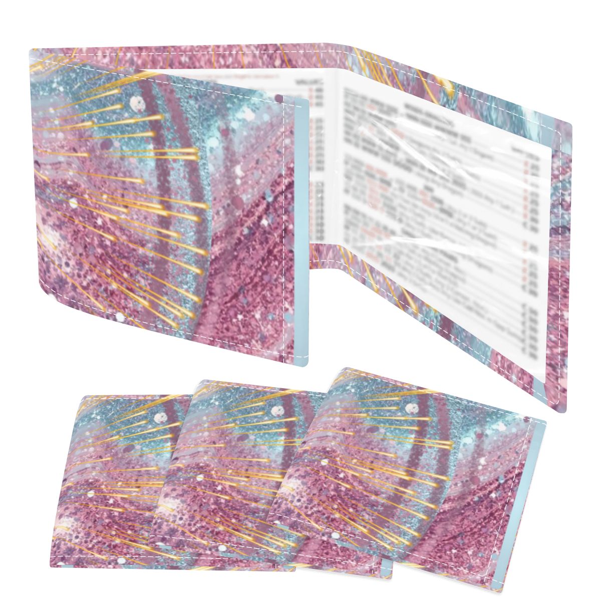 Sparkle Farkle Glitter Glam 4 Mahjong Card Holder with Line Finder