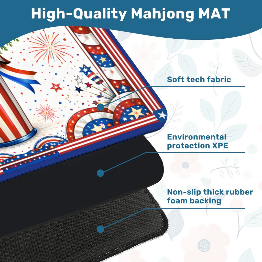 American Pie USA Patriotic Mahjong Mat