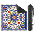 Blue Porcelain Garden Mahjong Mat