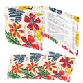 Floral Heritage Red Blue Yellow Flowers 4 Mahjong Card Holder with Line Finder