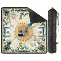 Once Upon A Mahjong Ink And Ivory Faux Embroidered Book Worm Mahjong Mat