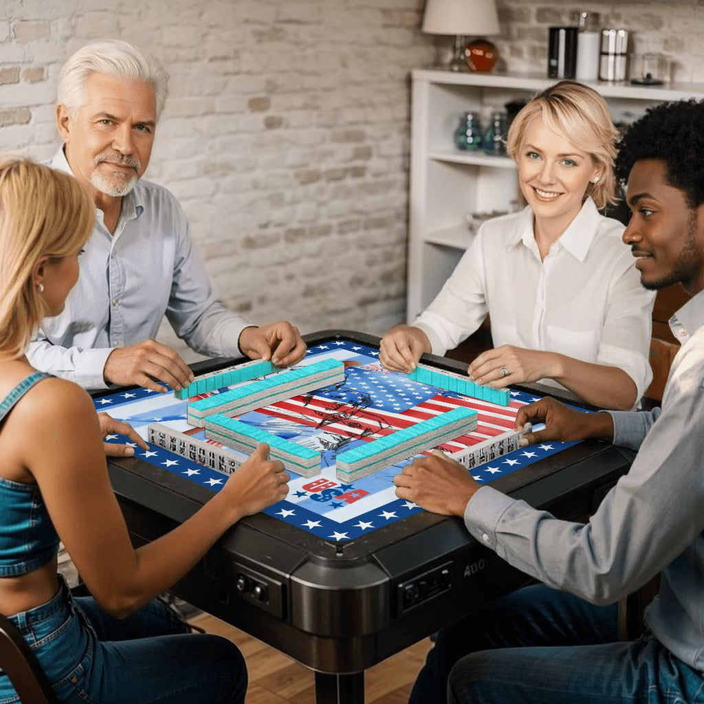 USA Patriotic Mount Rushmore Mahjong Mat