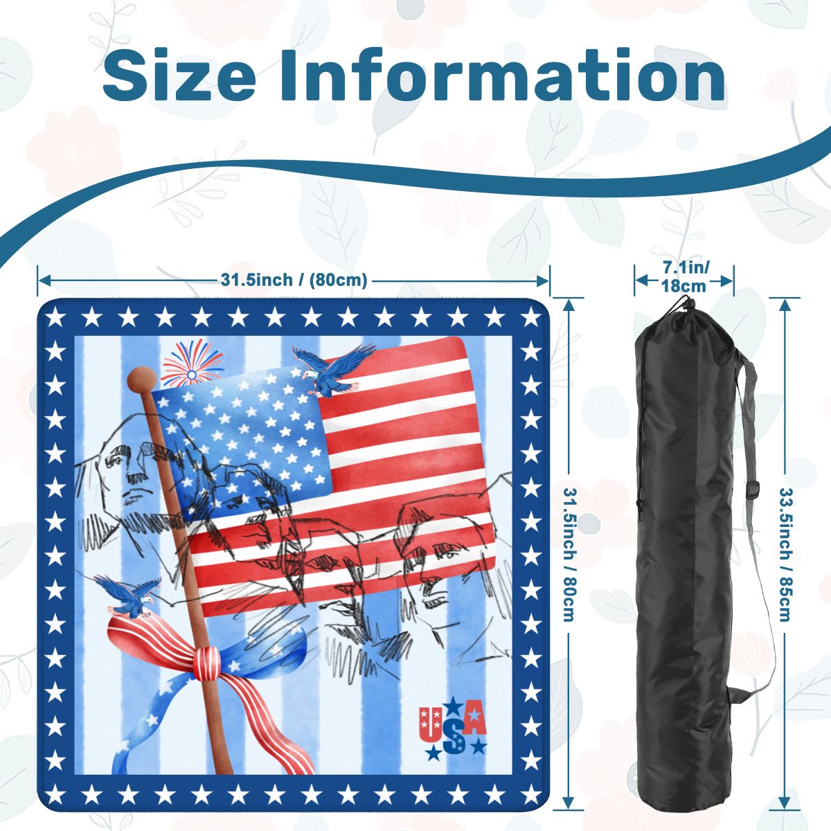 USA Patriotic Mount Rushmore Mahjong Mat