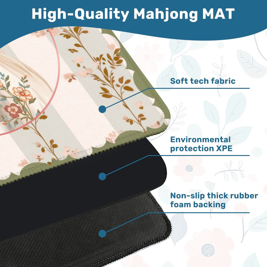 Laugh Until The Cows Come Home Floral Preppy Mahjong Mat