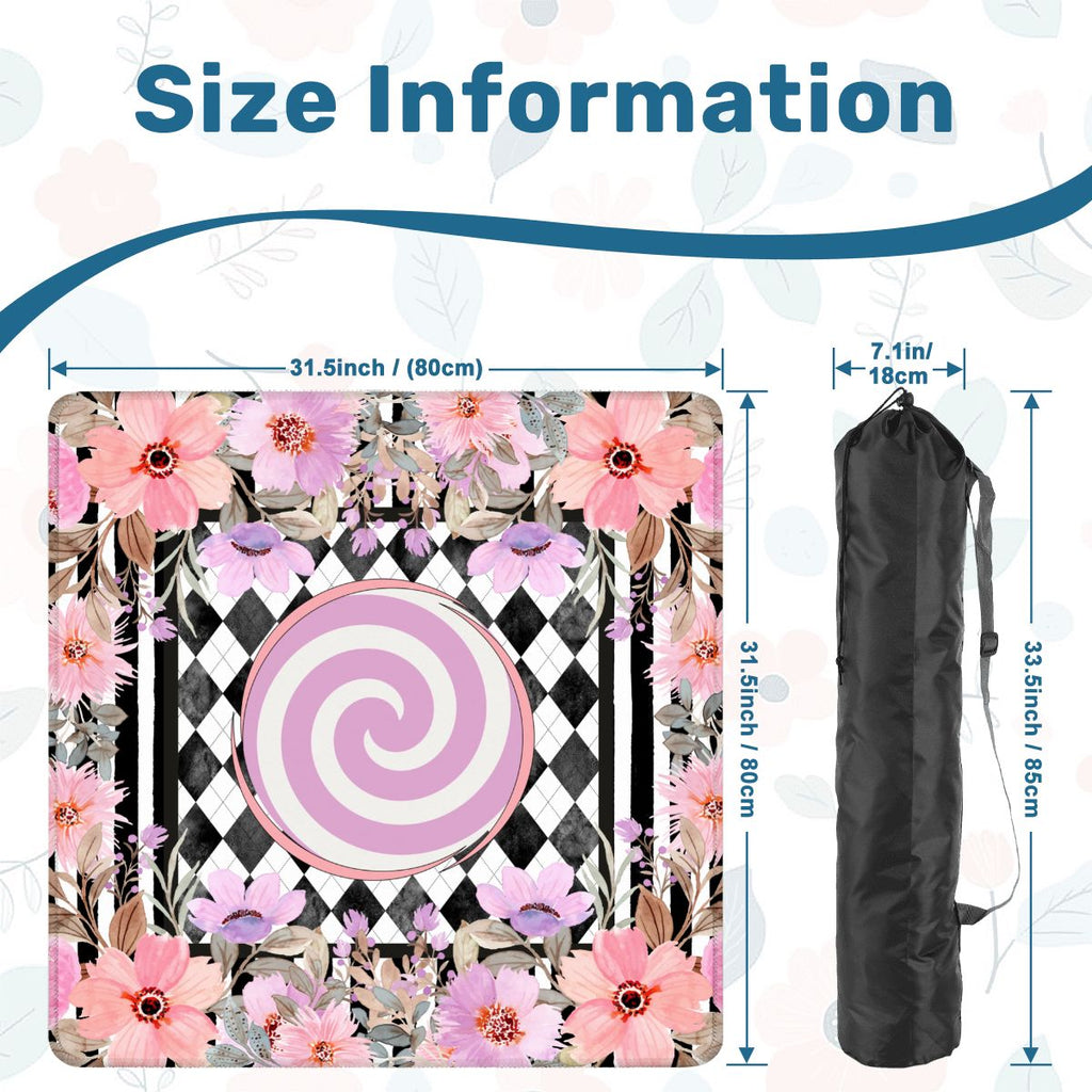 Harlequin Romance Floral Preppy Mahjong Mat