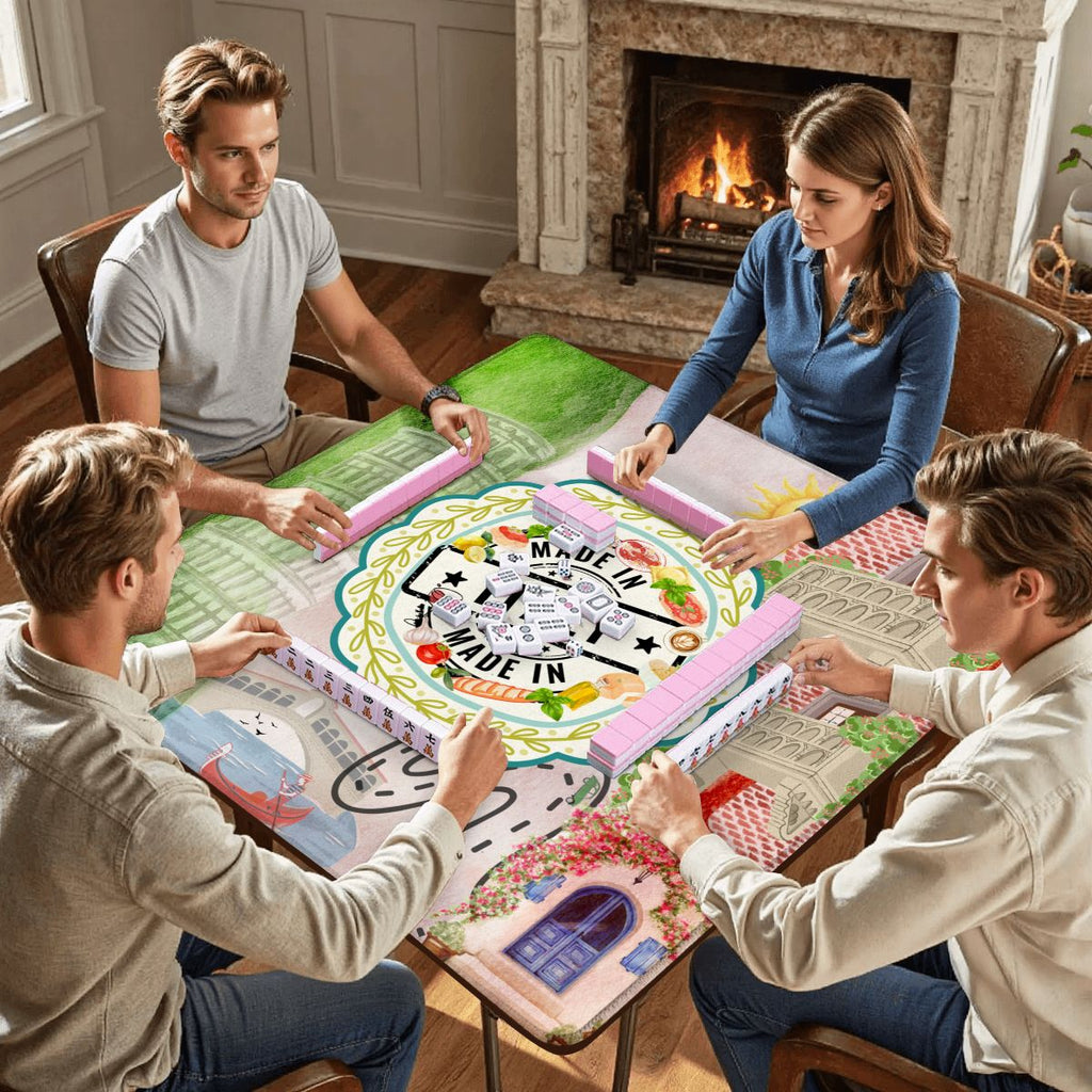 Italian Foodie Mahjong Mat, Tour Of Italy