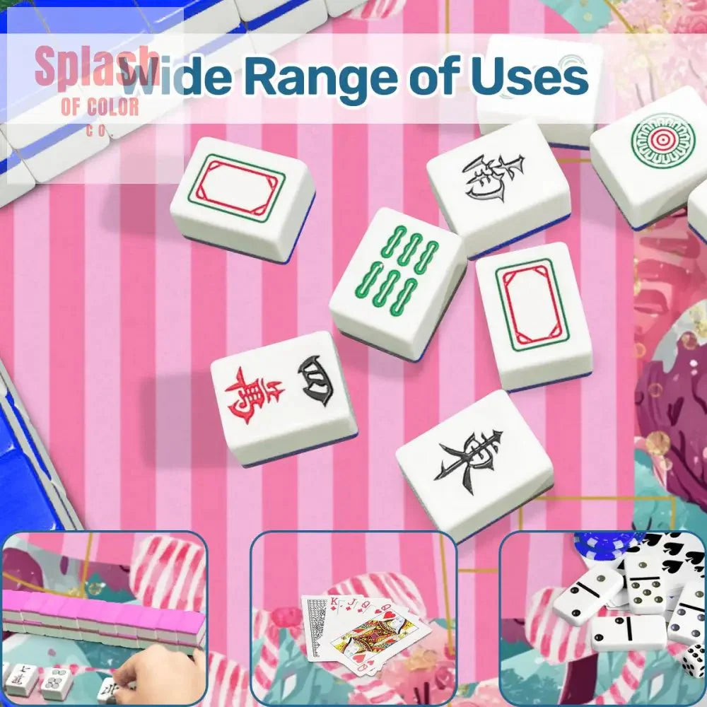 Candy Landville, Magical Pink, Purple Aqua Mahjong Mat