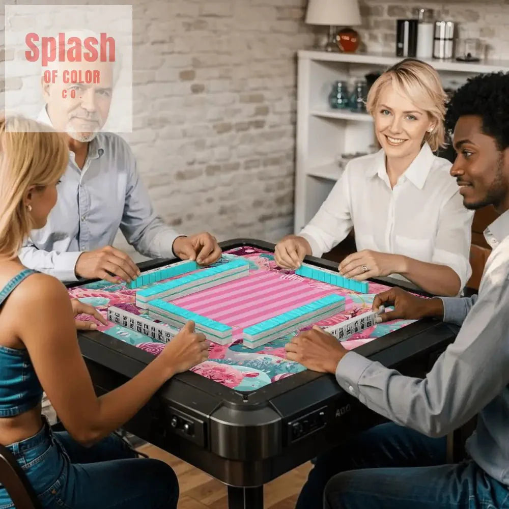 Candy Landville, Magical Pink, Purple Aqua Mahjong Mat