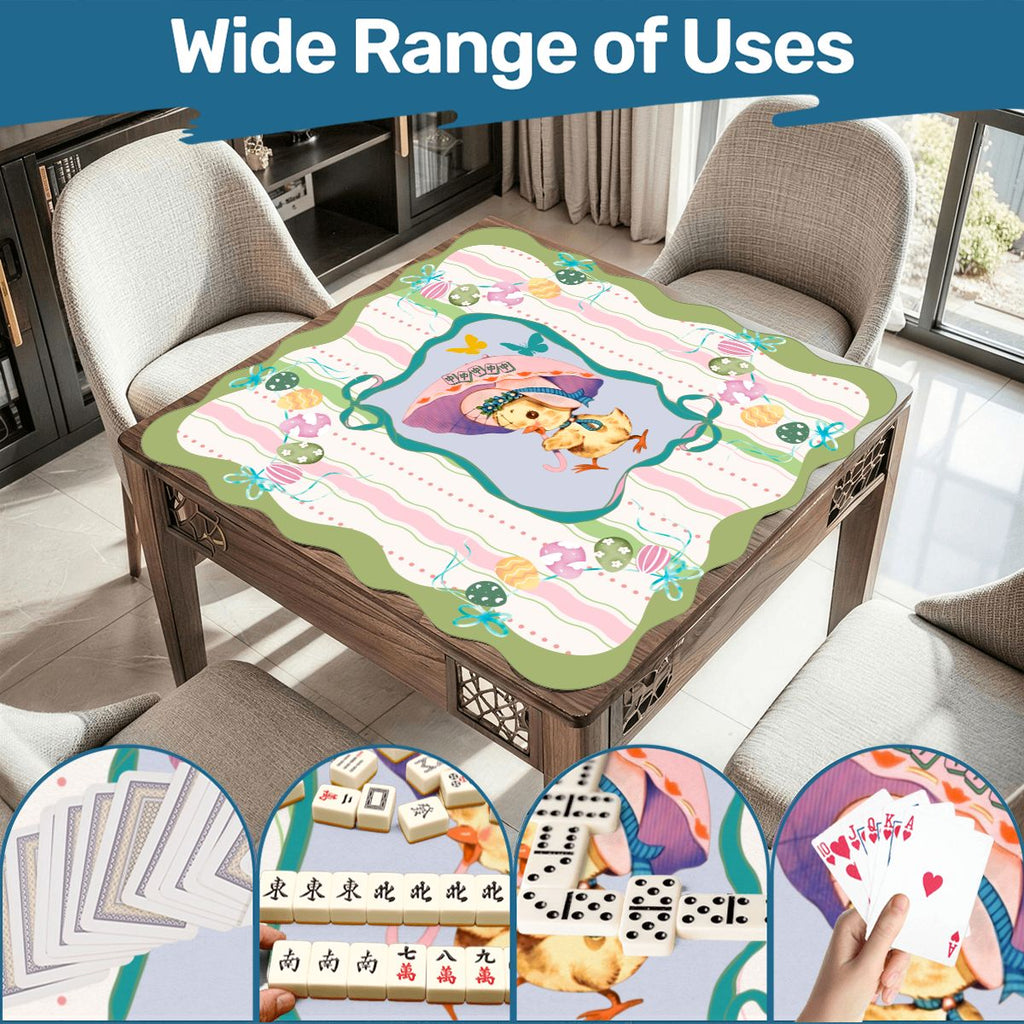 Spring Easter Chic  Scalloped Mahjong Mat