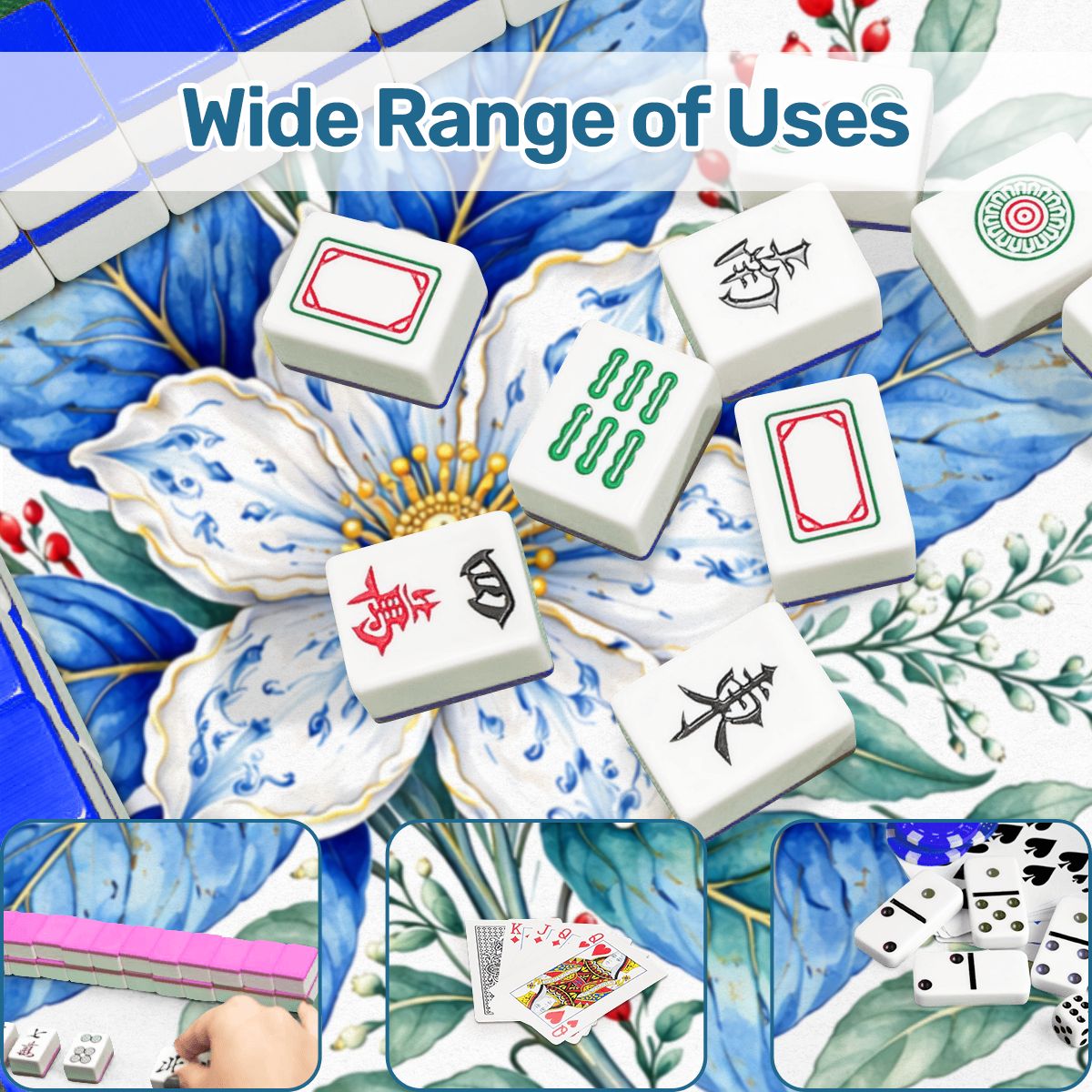 Porcelain Tobacco Garden  Mahjong Mat