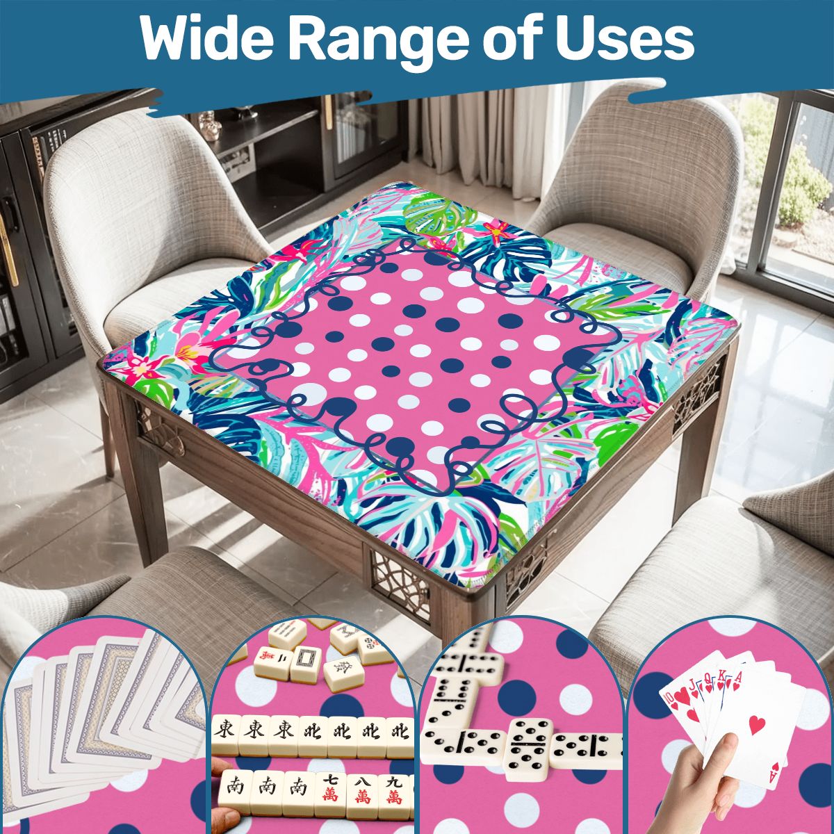 Preppy Pastel Garden Gala Whimiscal Mahjong Mat