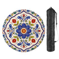 Polish Pottern Blue Porcelain Round Mahjong Mat
