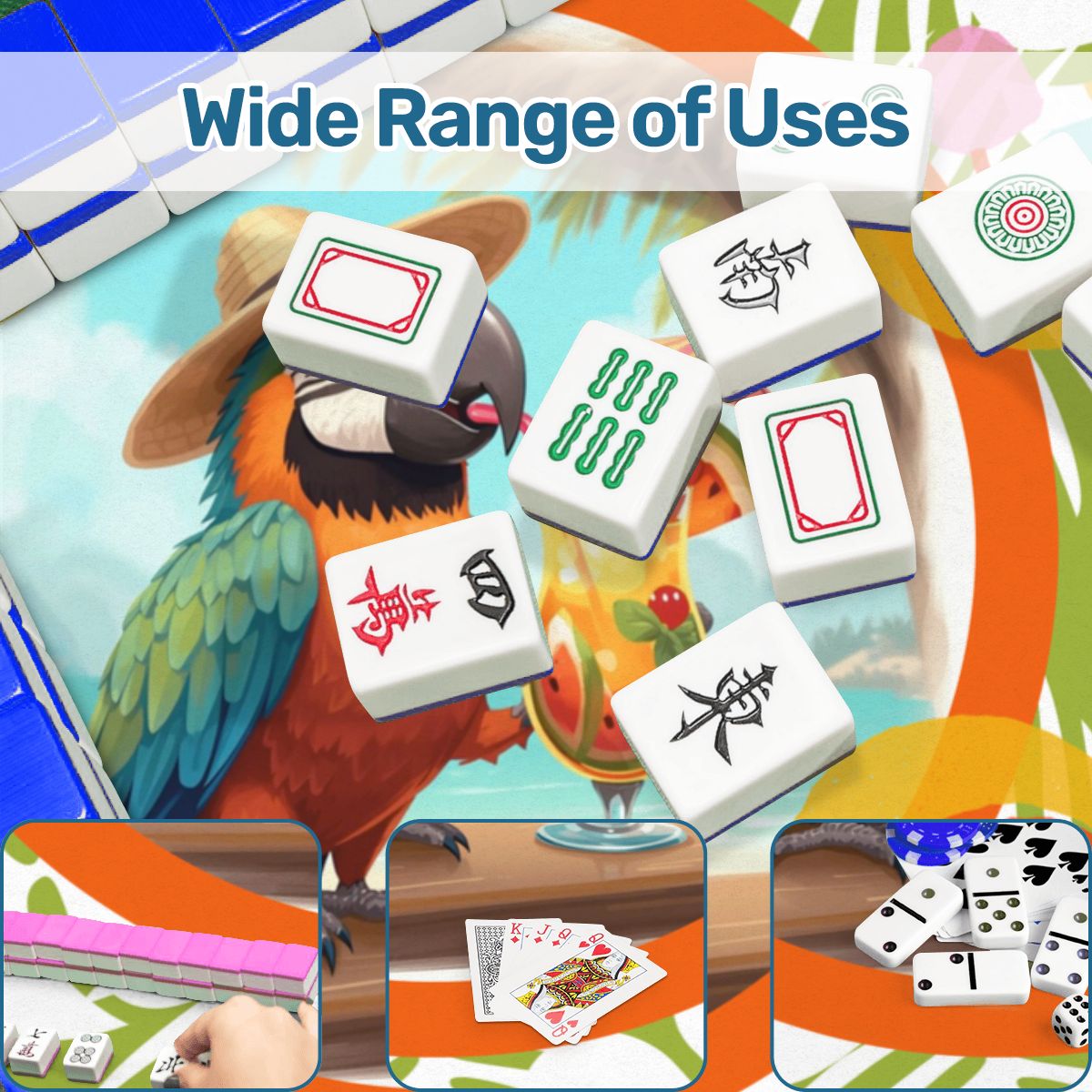 Toucan Tessa Tropical Fun Mahjong Mat