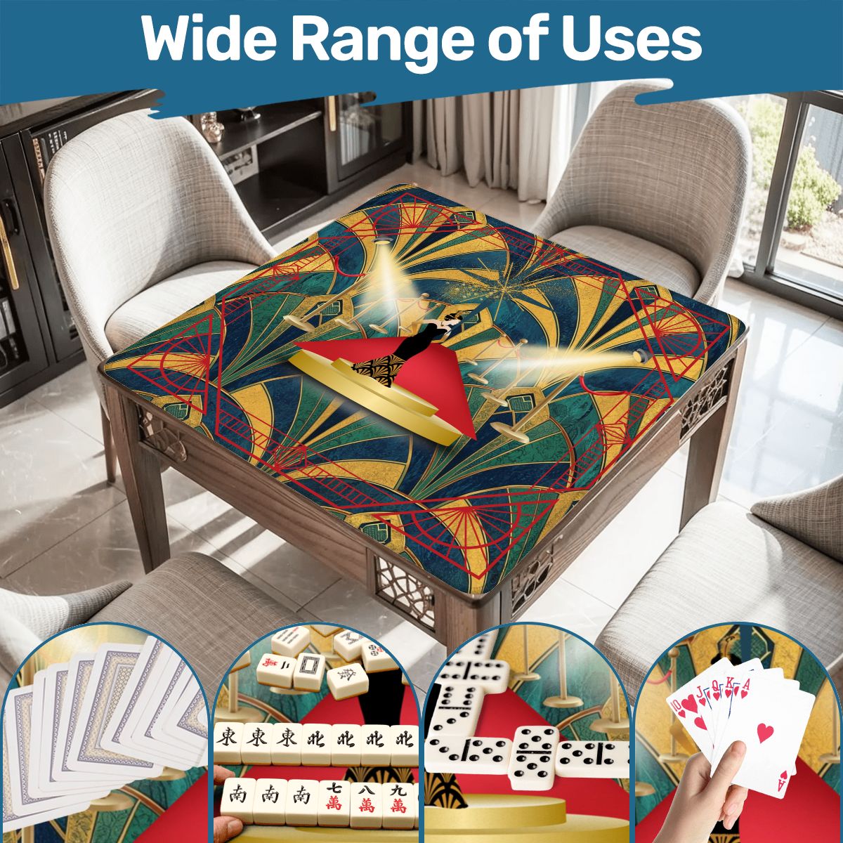 Art Deco Hollywood Regency Mahjong Mat
