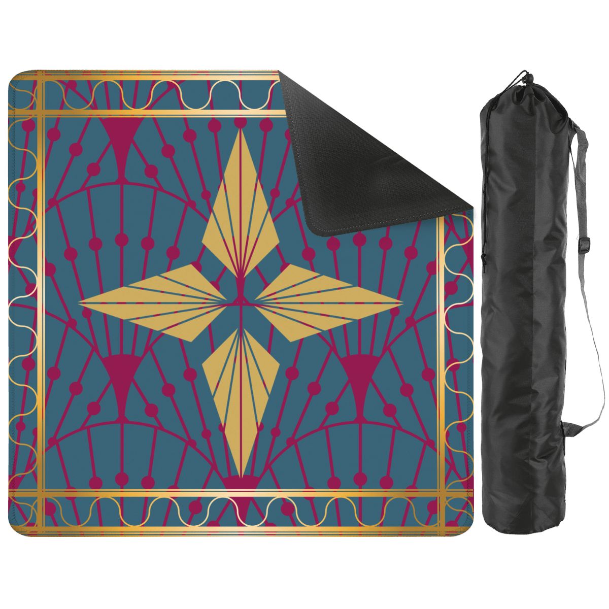 Art Deco Mahjong Mat, Speakeasy Golden Glitz & Berry Blitz