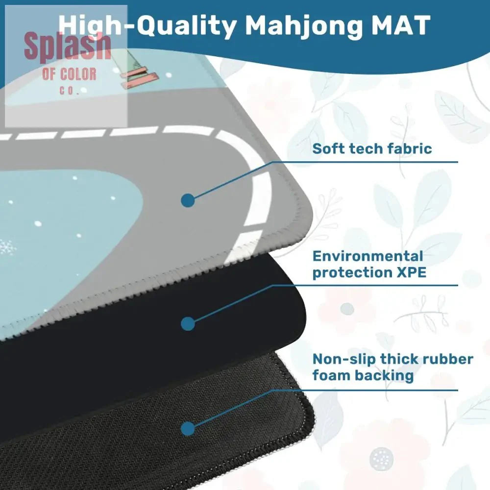 Christmas Mahjong Mat, Funny Sleigh Queen Sleigh Holiday Game Mat