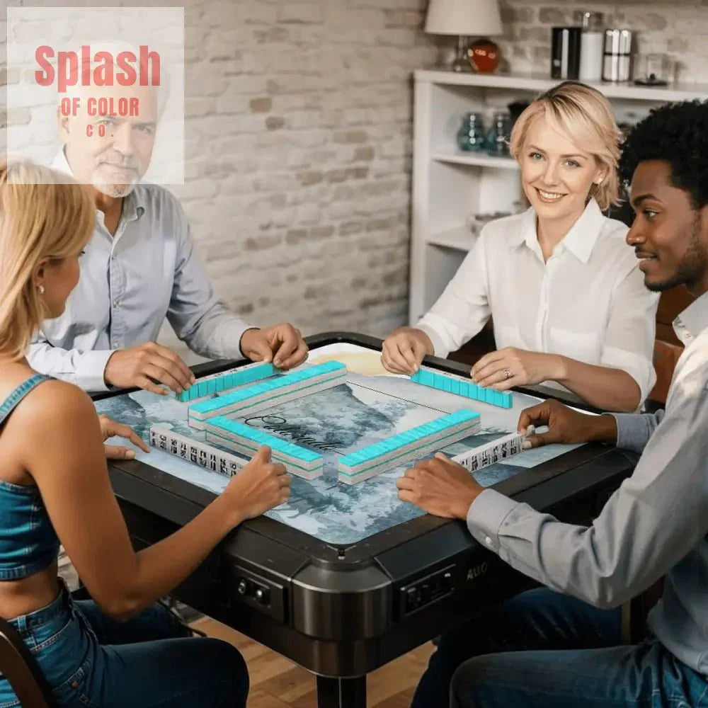 Colorado State Pride Snow Covered Mountains Mahjong Mat