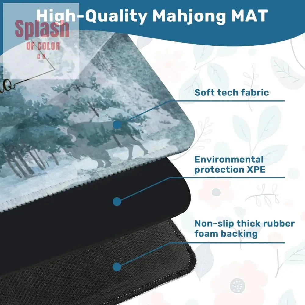 Colorado State Pride Snow Covered Mountains Mahjong Mat