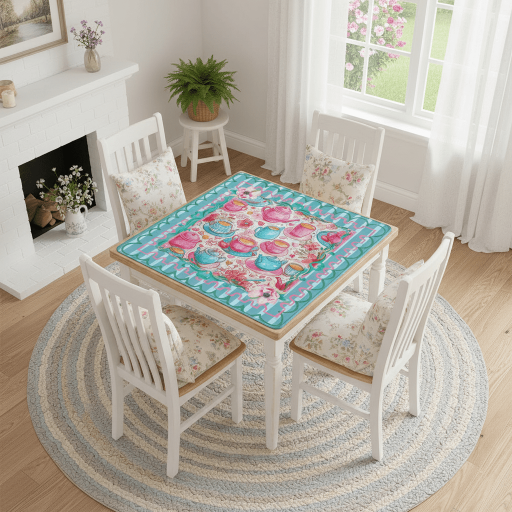 Tea Time Pastel Parlor Mahjong Mat