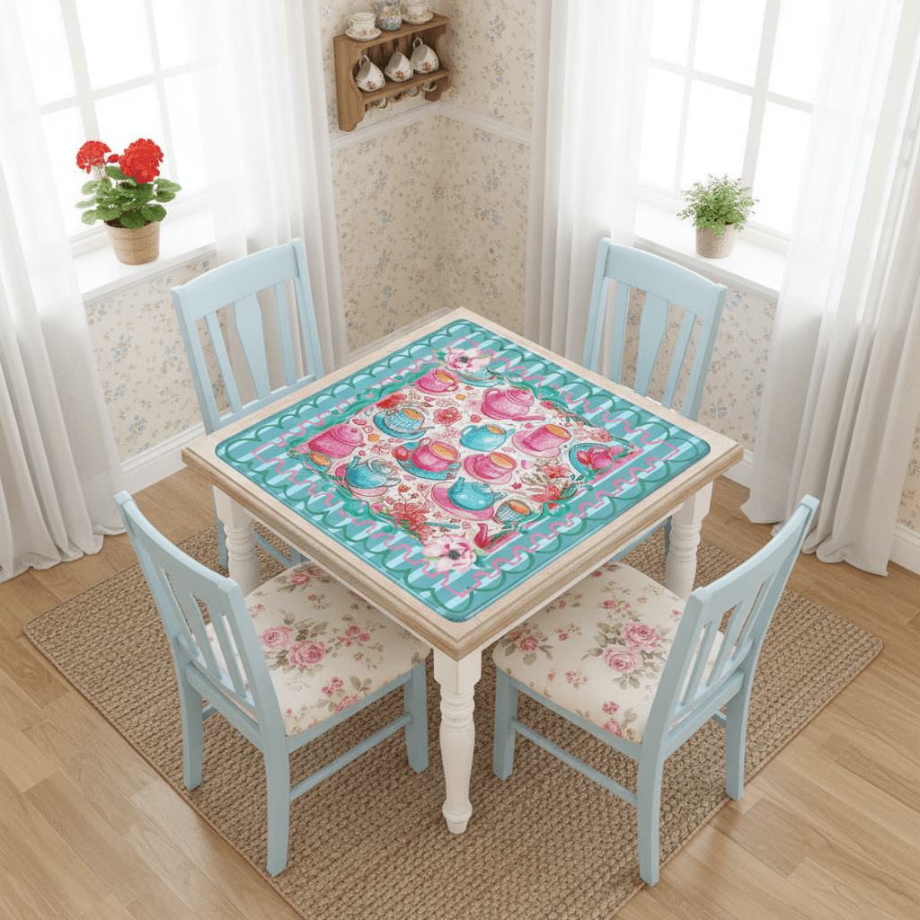 Tea Time Pastel Parlor Mahjong Mat