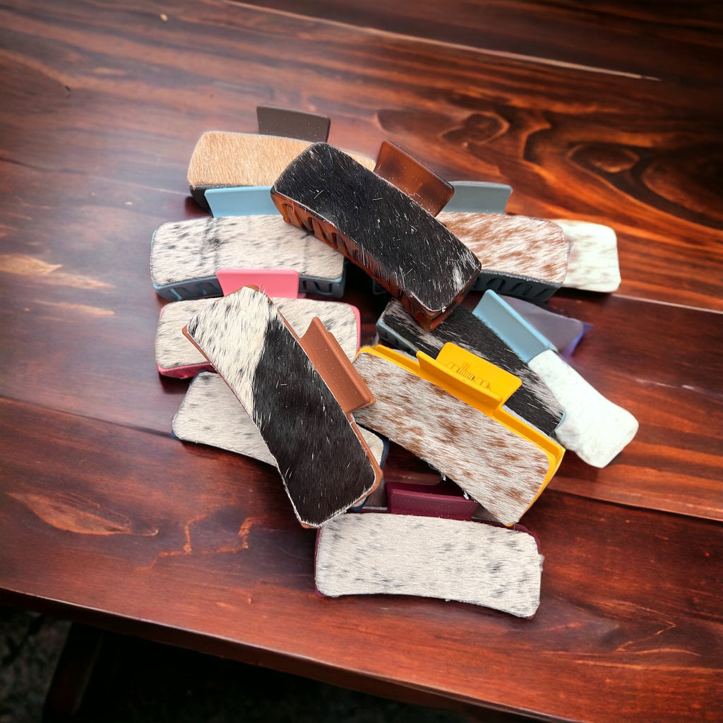 Cowhide Claw Clips - 4 inch