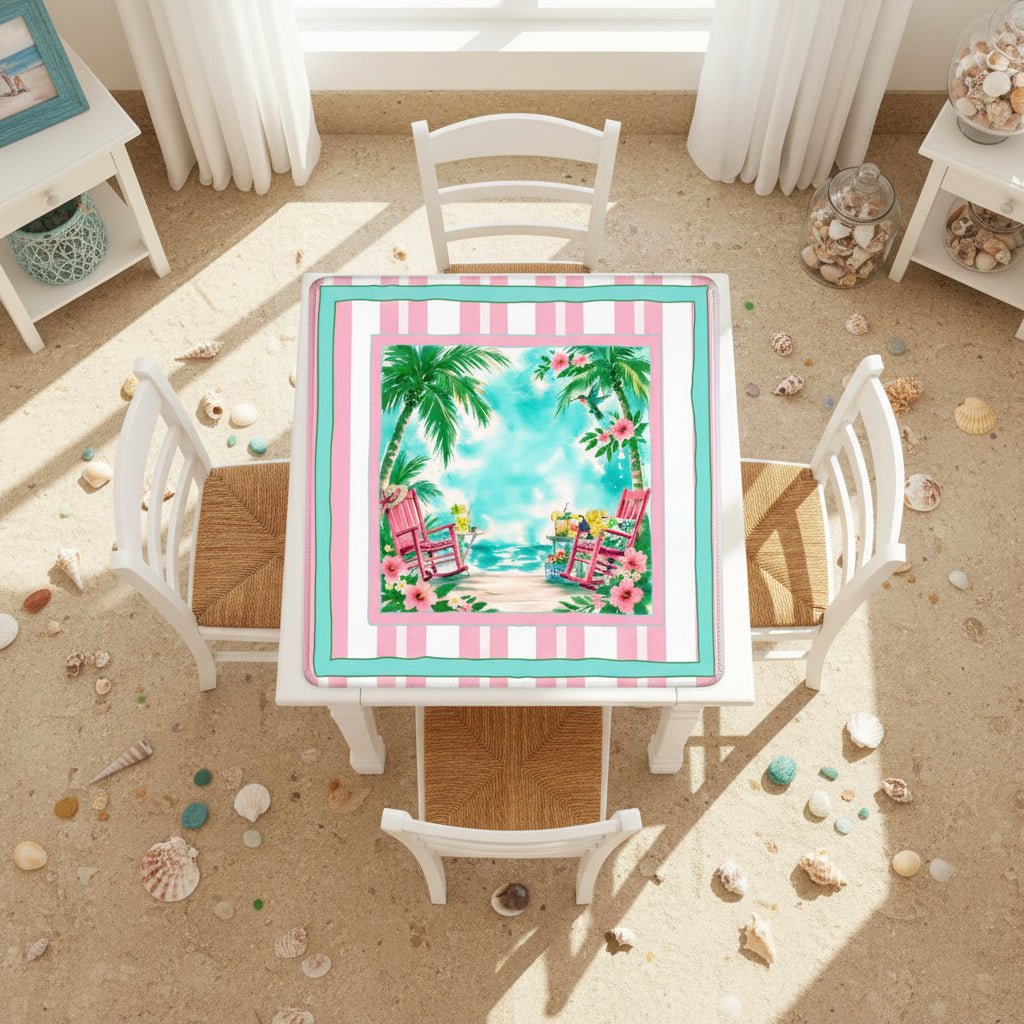 Southern Charm Beach House Mahjong Mat