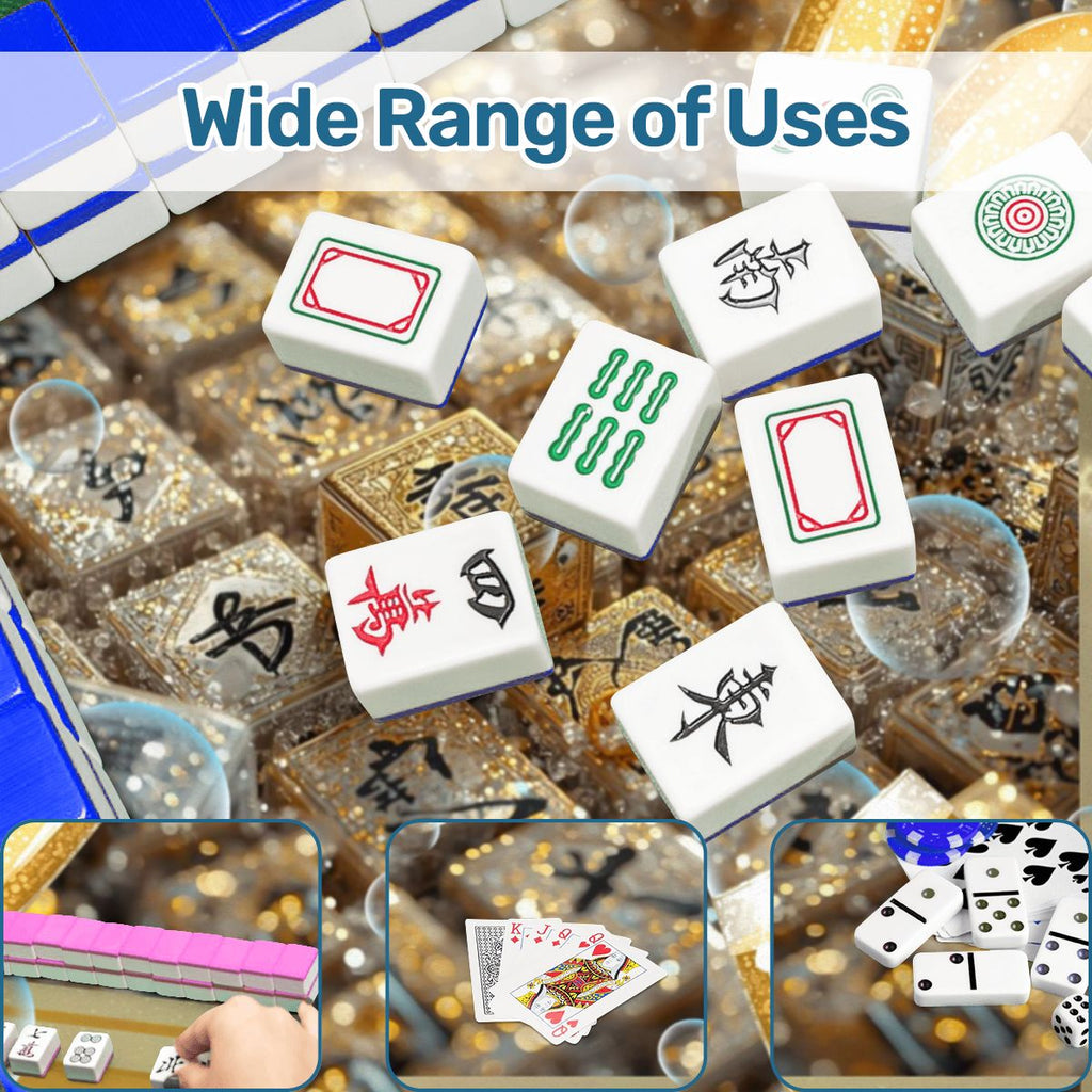 New Year's Eve Mahjong Mat, Glitz Gold
